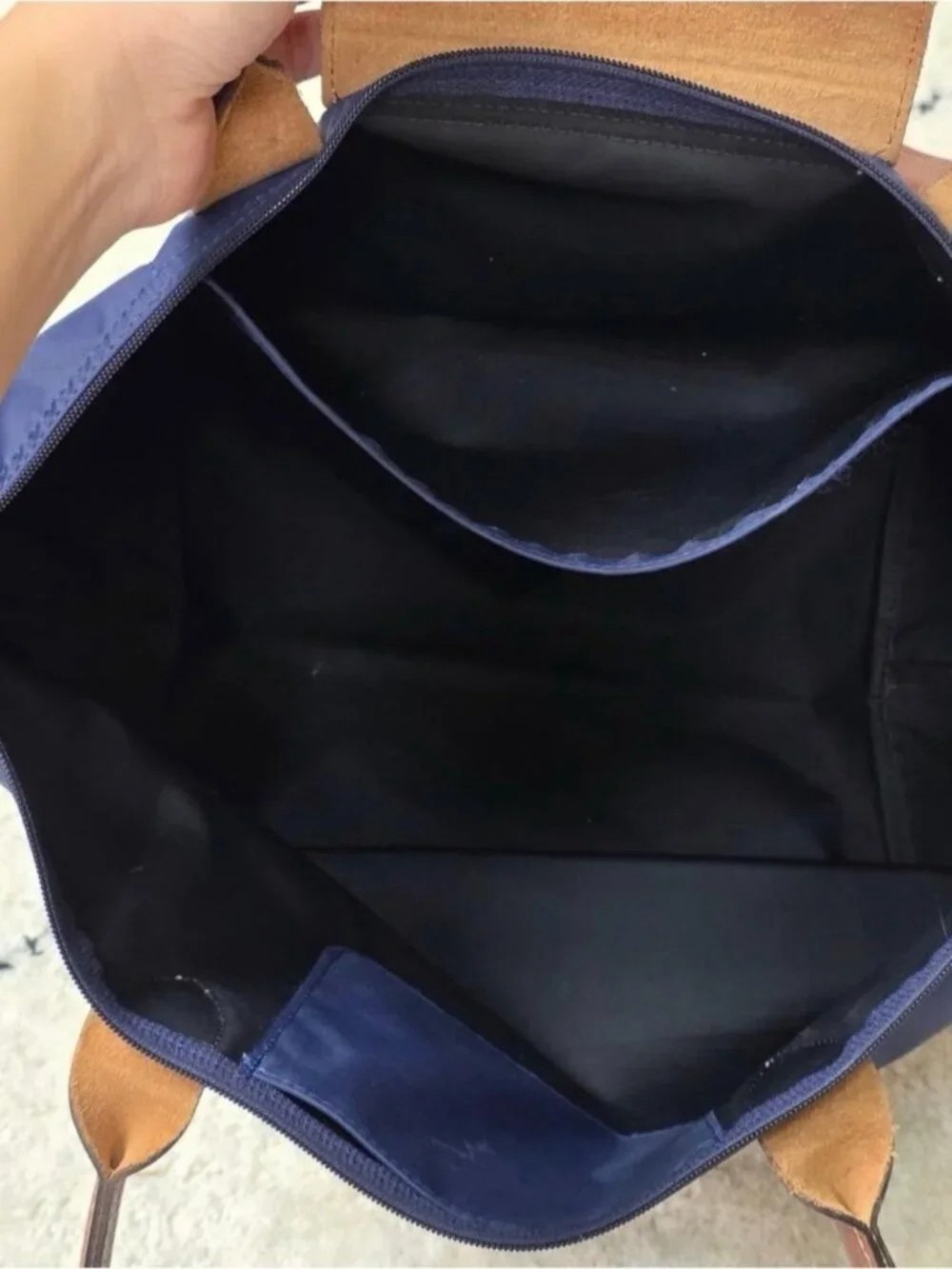 Longchamp Navy Blue Medium Tote Bag - Picture 4 of 6